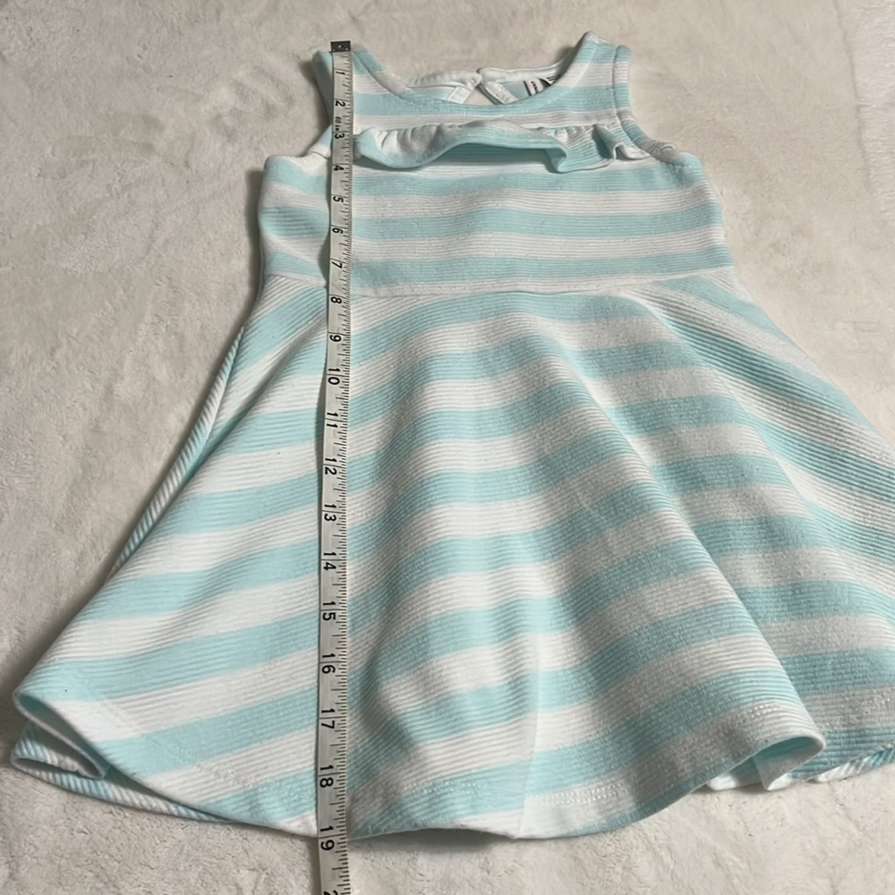 JANIE AND JACK Striped Sleeveless Dress in Blue and White - Picture 7 of 7